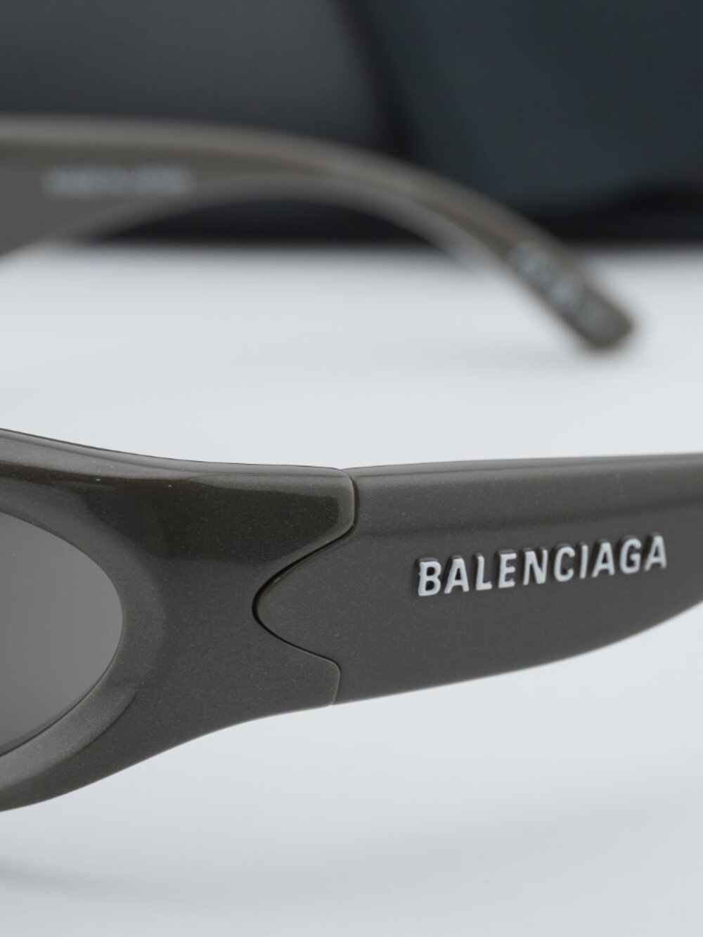 Balenciaga BB0157S 008 Geometric Sport Sunglasses - Grey / Grey - Picture 3 of 11